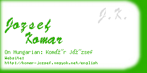 jozsef komar business card